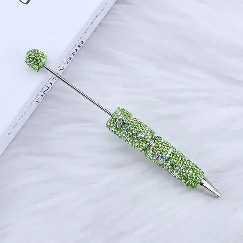 FS101507-Beadable Clay Pens with Shiny Rhinestones Covered the Entire Pen -Zoe DIY Wholesale