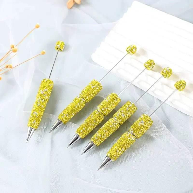 FS101507-Beadable Clay Pens with Shiny Rhinestones Covered the Entire Pen -Zoe DIY Wholesale