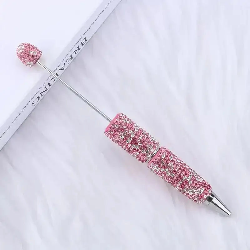 FS101507-Beadable Clay Pens with Shiny Rhinestones Covered the Entire Pen -Zoe DIY Wholesale