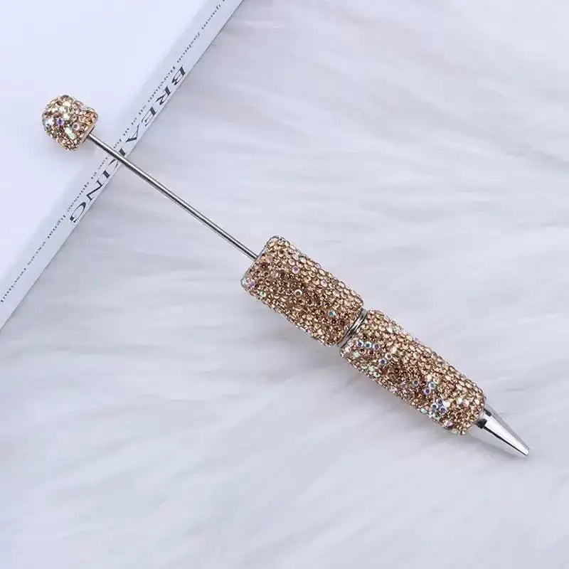 FS101507-Beadable Clay Pens with Shiny Rhinestones Covered the Entire Pen -Zoe DIY Wholesale