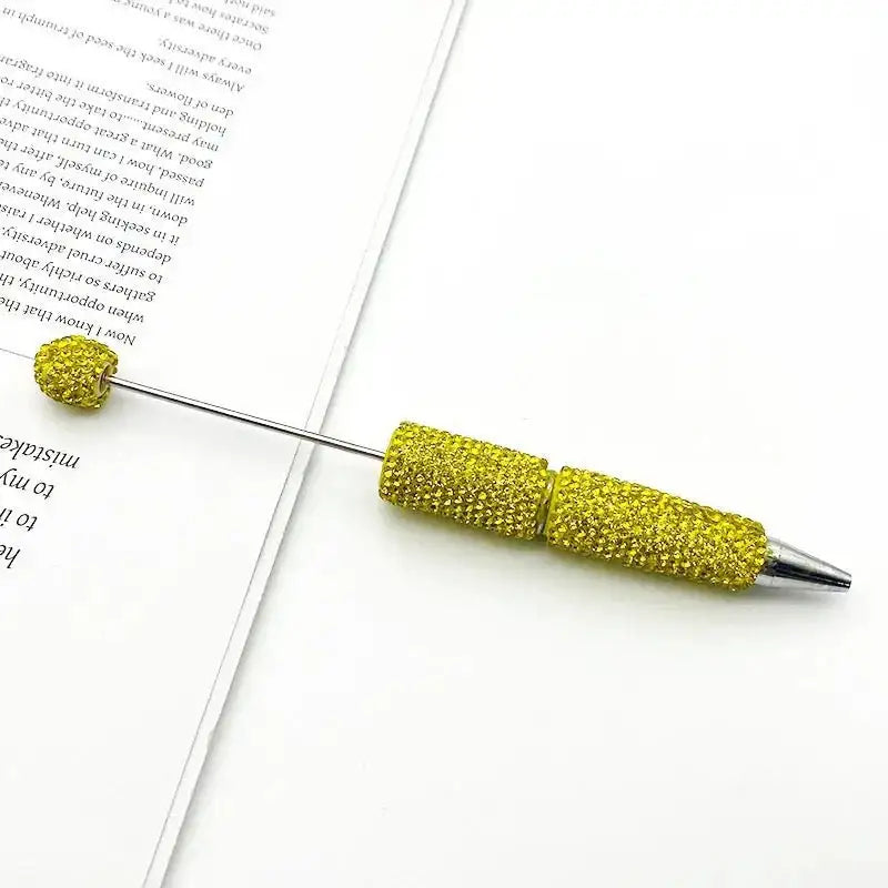 FS101507-Beadable Clay Pens with Shiny Rhinestones Covered the Entire Pen -Zoe DIY Wholesale