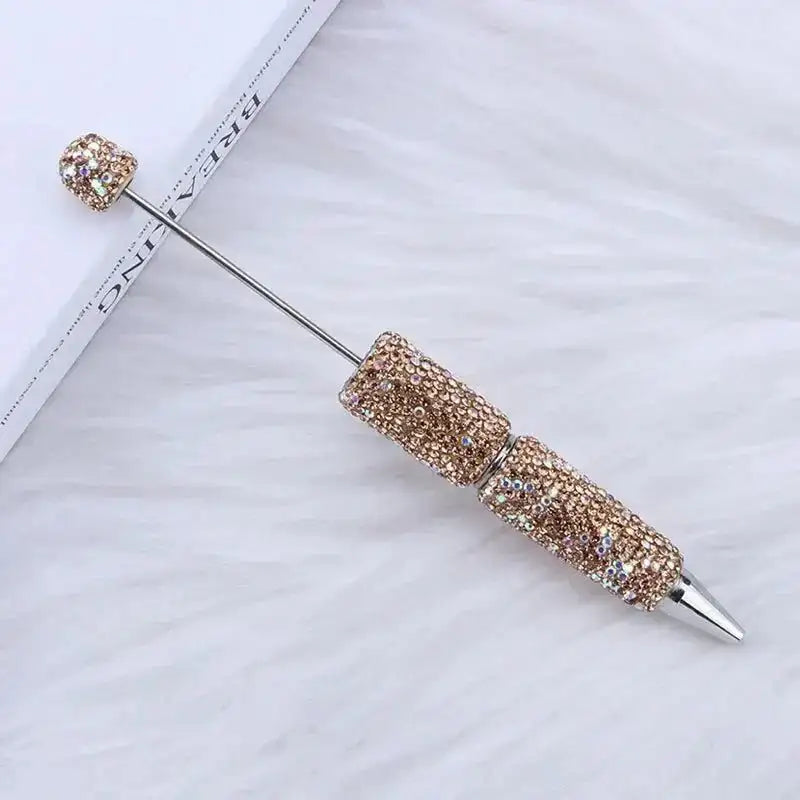 FS101507-Beadable Clay Pens with Shiny Rhinestones Covered the Entire Pen -Zoe DIY Wholesale