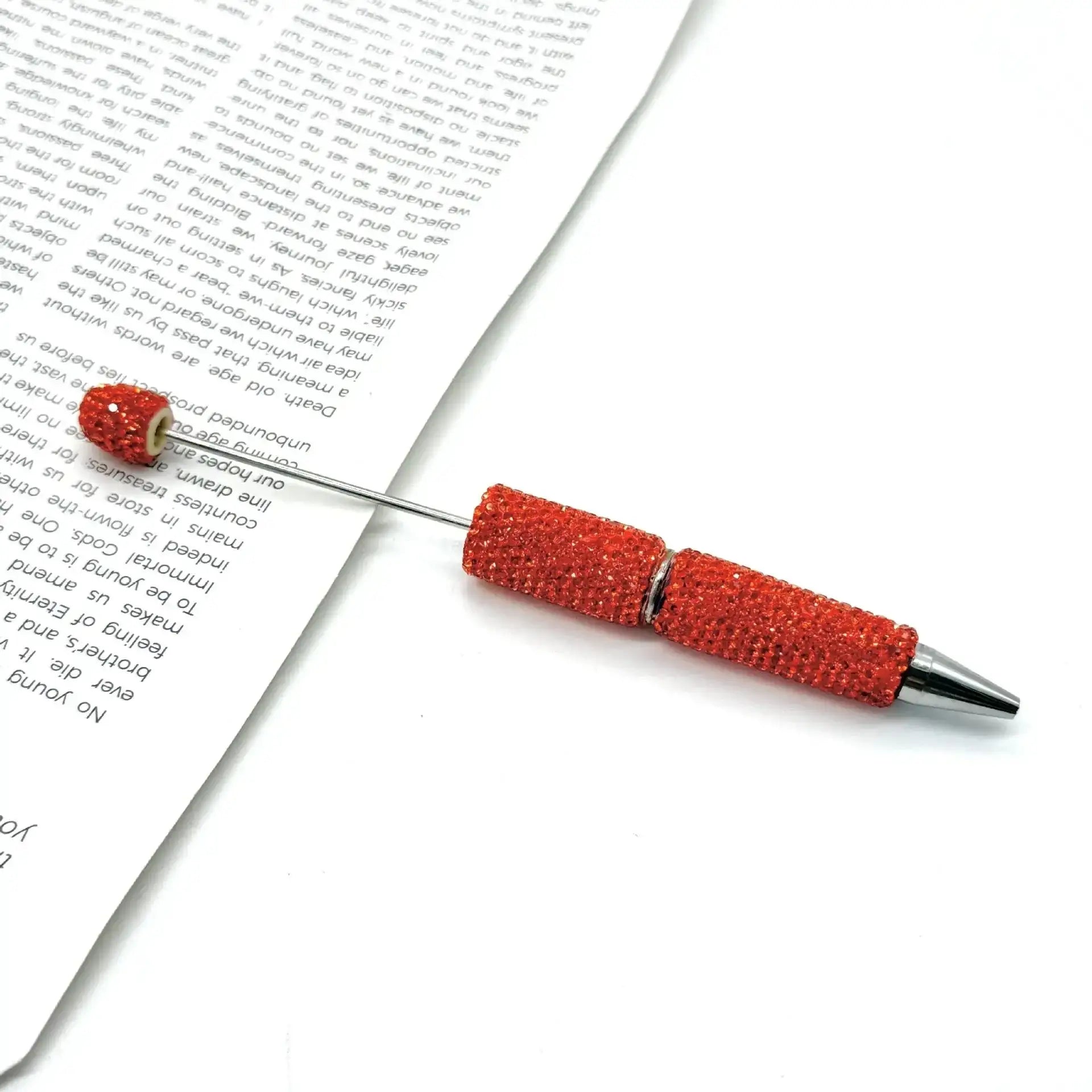 FS101507-Beadable Clay Pens with Shiny Rhinestones Covered the Entire Pen -Zoe DIY Wholesale