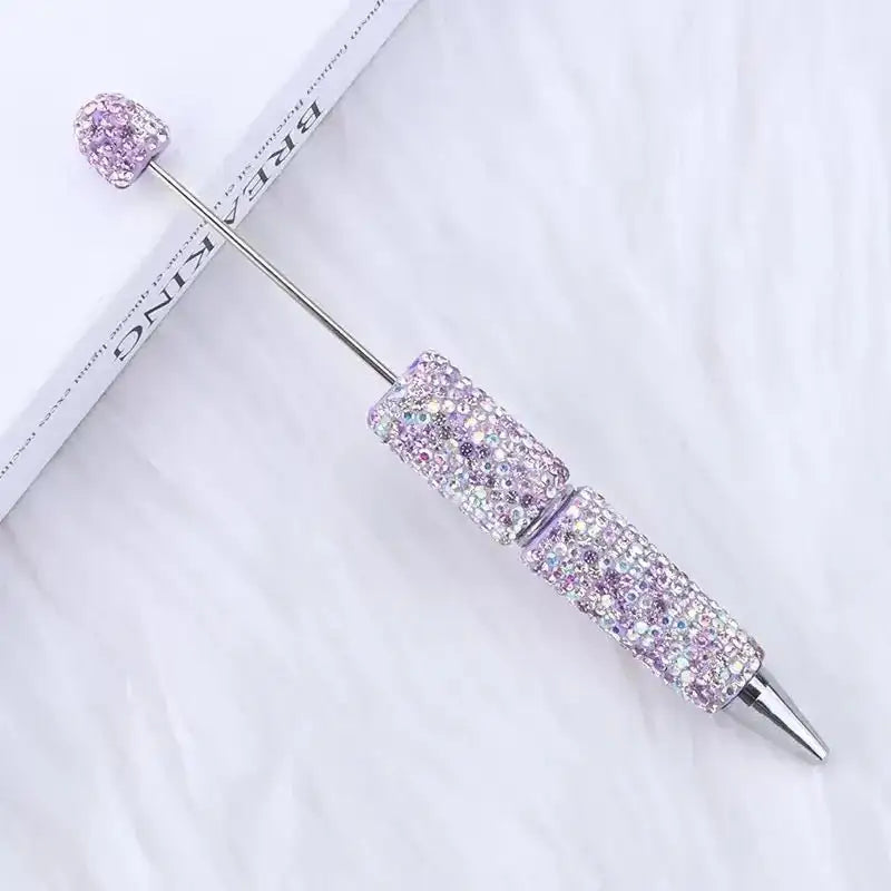 FS101507-Beadable Clay Pens with Shiny Rhinestones Covered the Entire Pen -Zoe DIY Wholesale