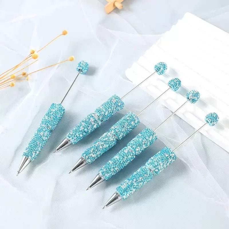 FS101507-Beadable Clay Pens with Shiny Rhinestones Covered the Entire Pen -Zoe DIY Wholesale