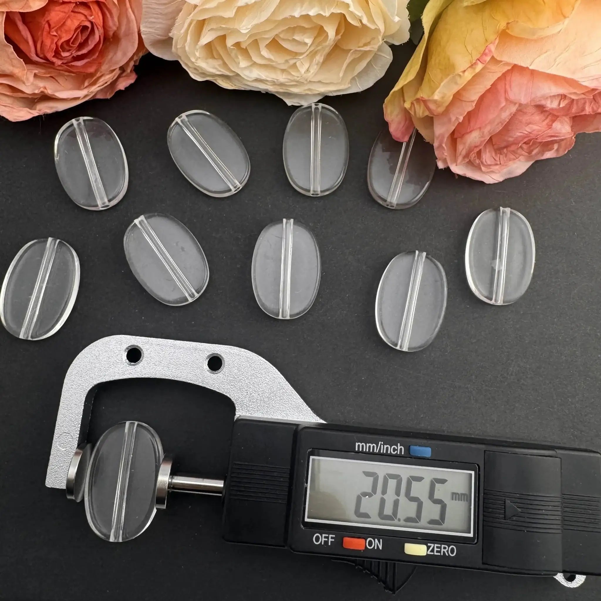 FS10158-About 20×30mm Clear Oval Shape Based Beads -Zoe DIY Wholesale