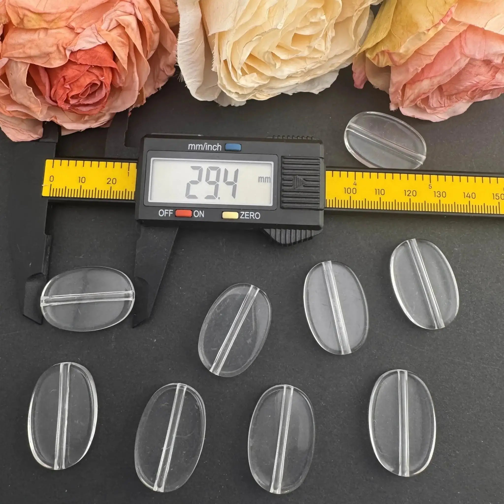 FS10158-About 20×30mm Clear Oval Shape Based Beads -Zoe DIY Wholesale