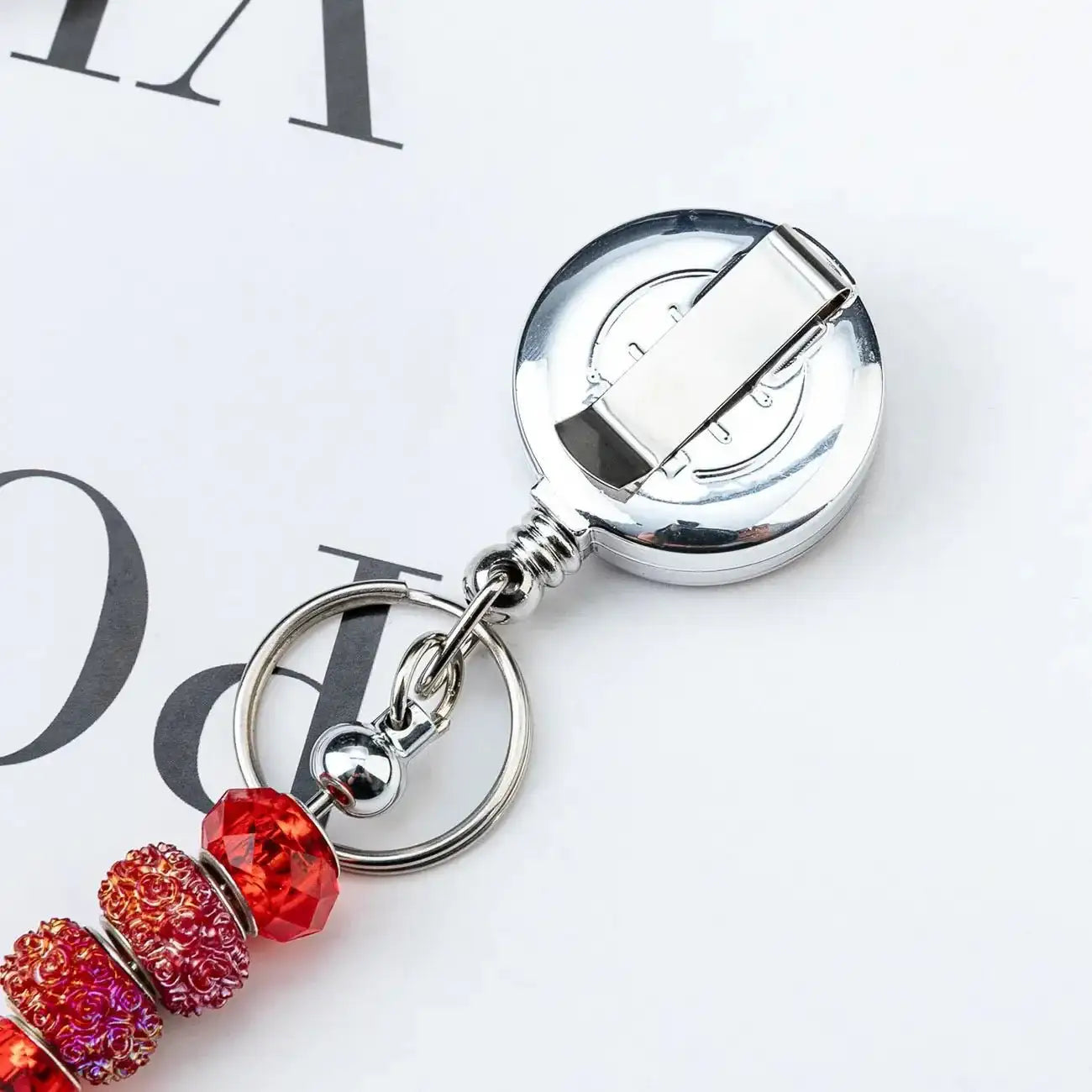 FS101601-Flash Glitter Beadable Badge Holder Reels -Zoe DIY Wholesale