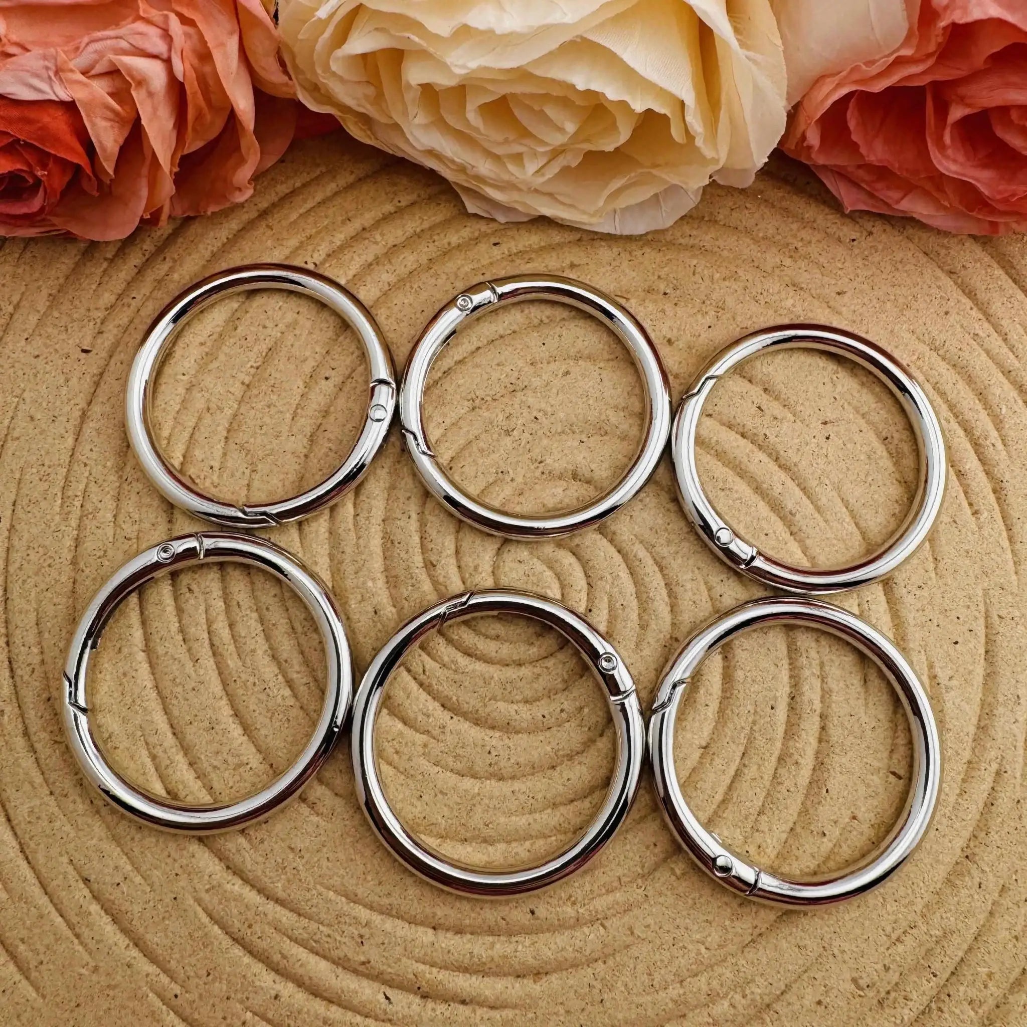 FS10161-About 40mm Size Random Mixed Color Key Ring For Making Keychain -Zoe DIY Wholesale