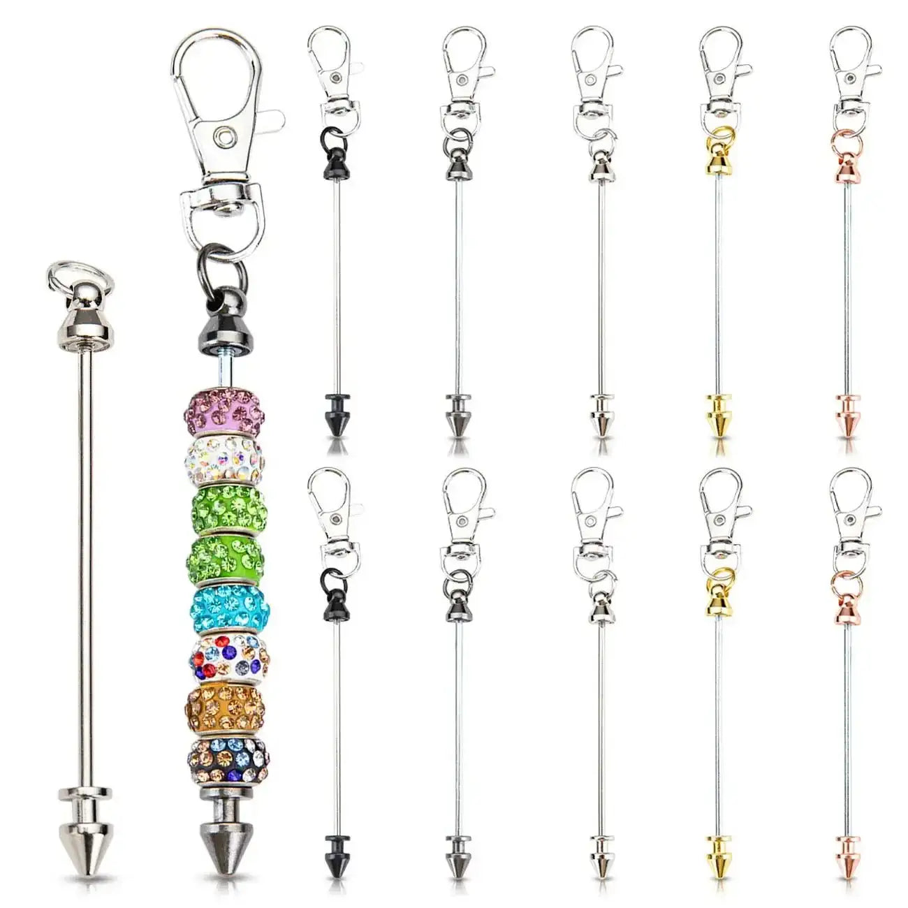 FS101612-About 12cm Beadable Bar With Bullet Head Lobster clips -Zoe DIY Wholesale