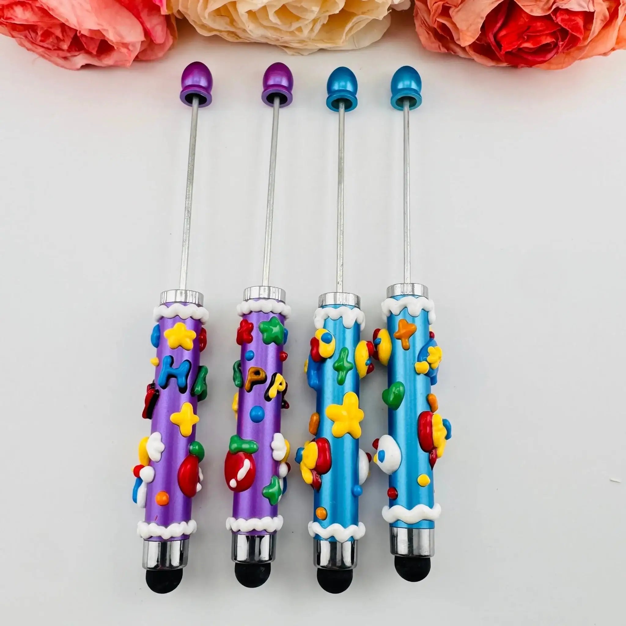 FS101623-Hand Painted Beadable Touch Pen -Zoe DIY Wholesale