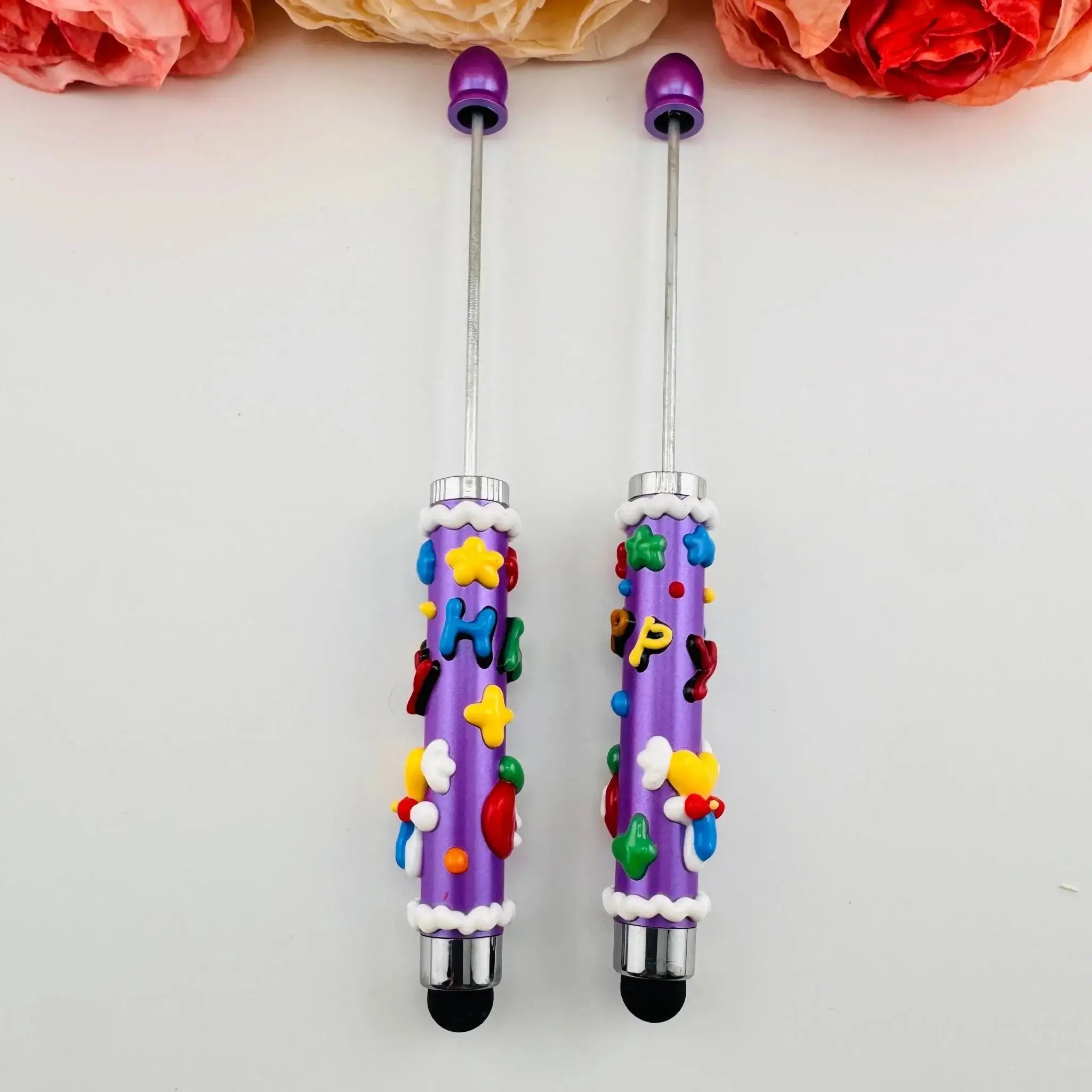 FS101623-Hand Painted Beadable Touch Pen -Zoe DIY Wholesale
