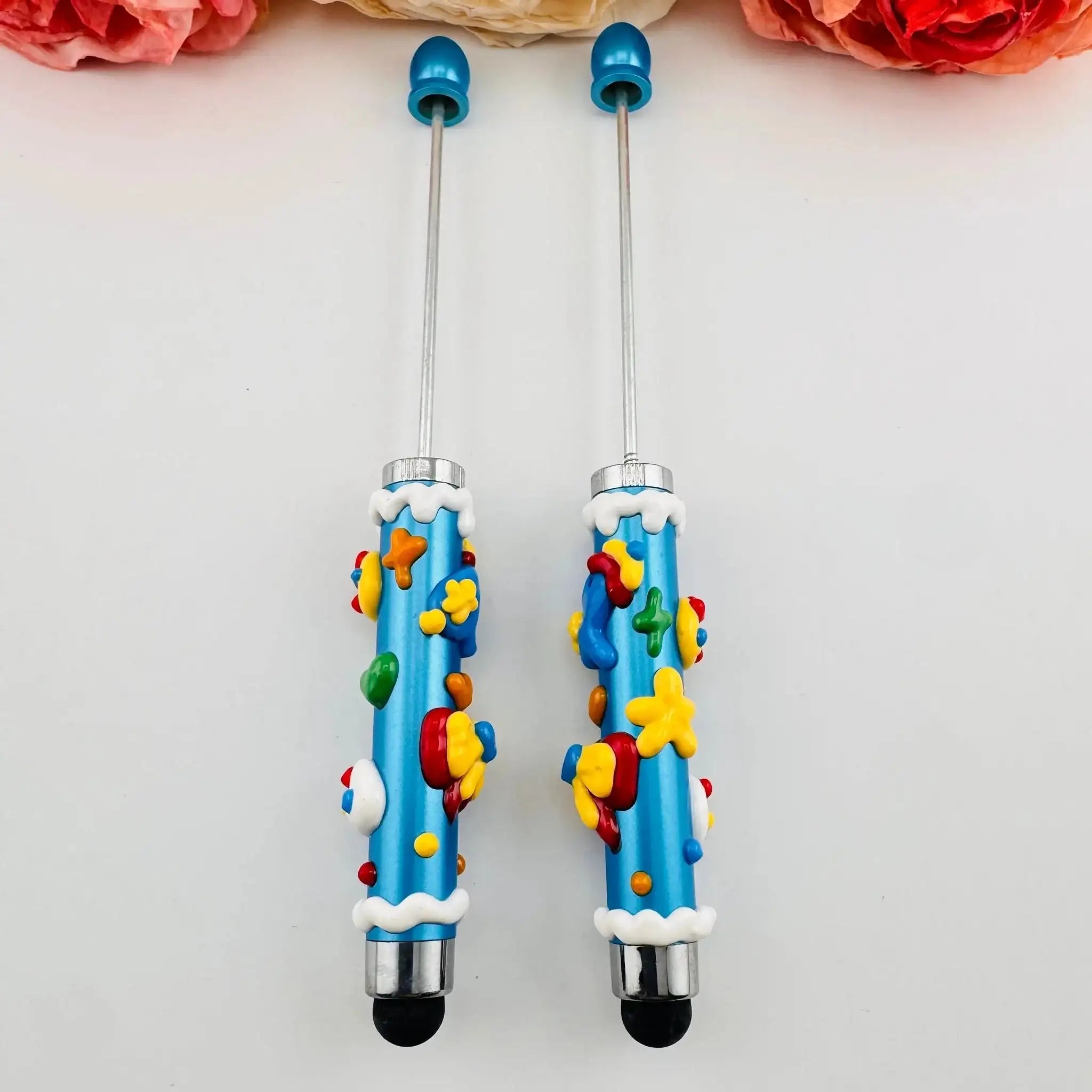 FS101623-Hand Painted Beadable Touch Pen -Zoe DIY Wholesale