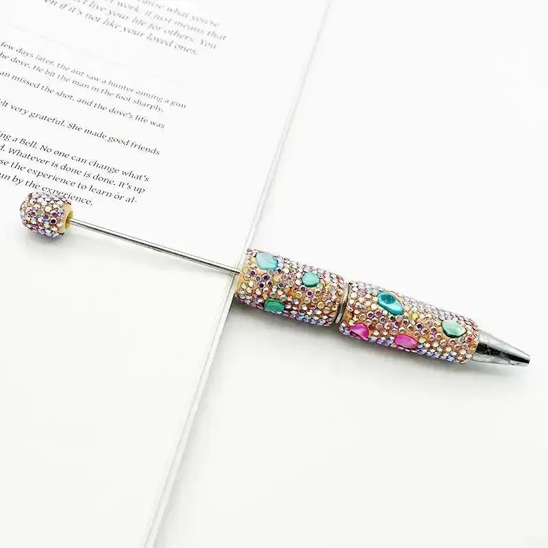 FS101634-Shell Rhinestone Clay Beadable Pens -Zoe DIY Wholesale