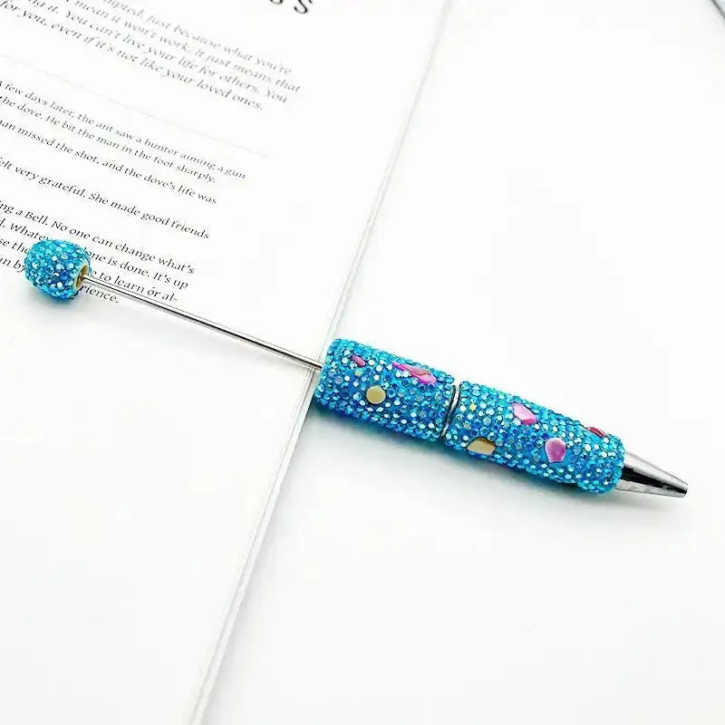 FS101634-Shell Rhinestone Clay Beadable Pens -Zoe DIY Wholesale
