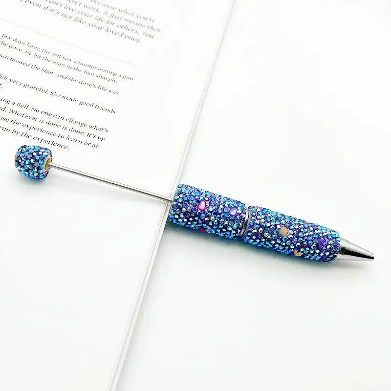 FS101634-Shell Rhinestone Clay Beadable Pens -Zoe DIY Wholesale