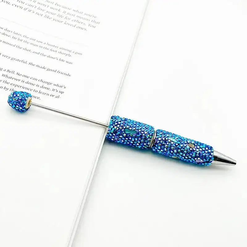 FS101634-Shell Rhinestone Clay Beadable Pens -Zoe DIY Wholesale