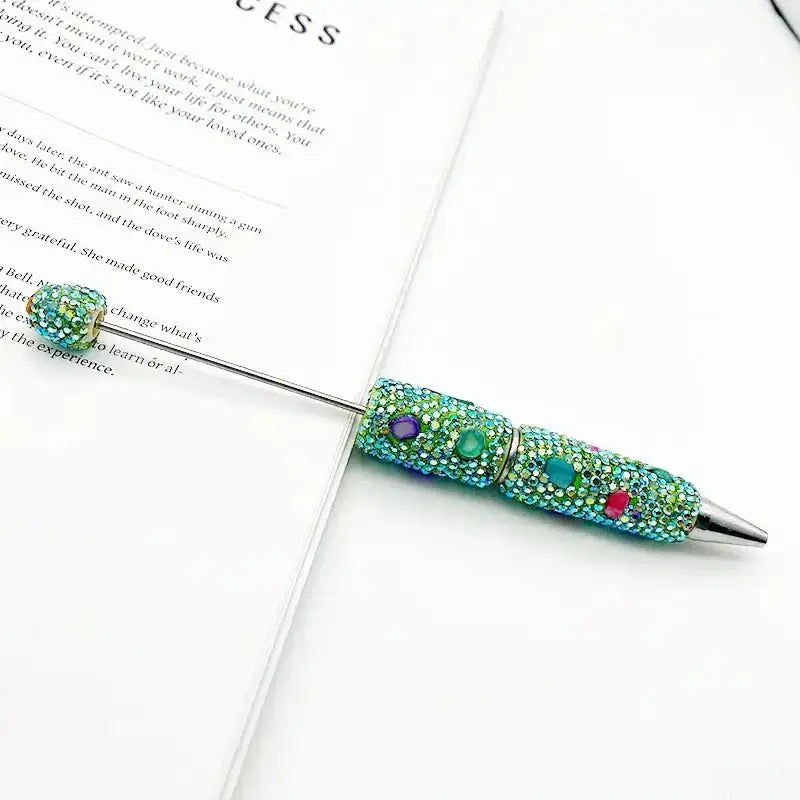 FS101634-Shell Rhinestone Clay Beadable Pens -Zoe DIY Wholesale