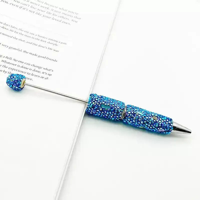 FS101634-Shell Rhinestone Clay Beadable Pens -Zoe DIY Wholesale