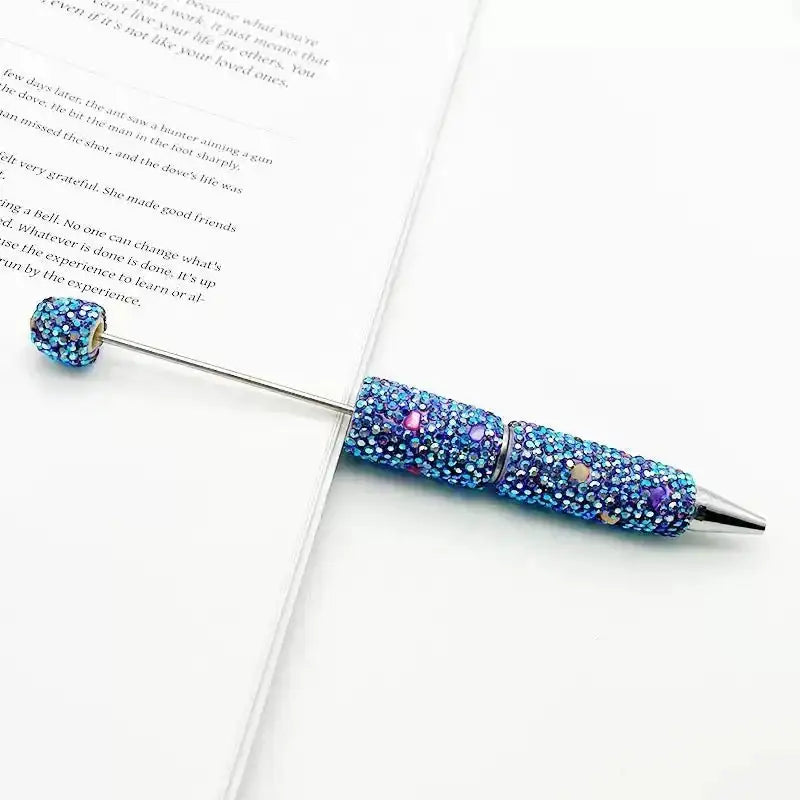 FS101634-Shell Rhinestone Clay Beadable Pens -Zoe DIY Wholesale
