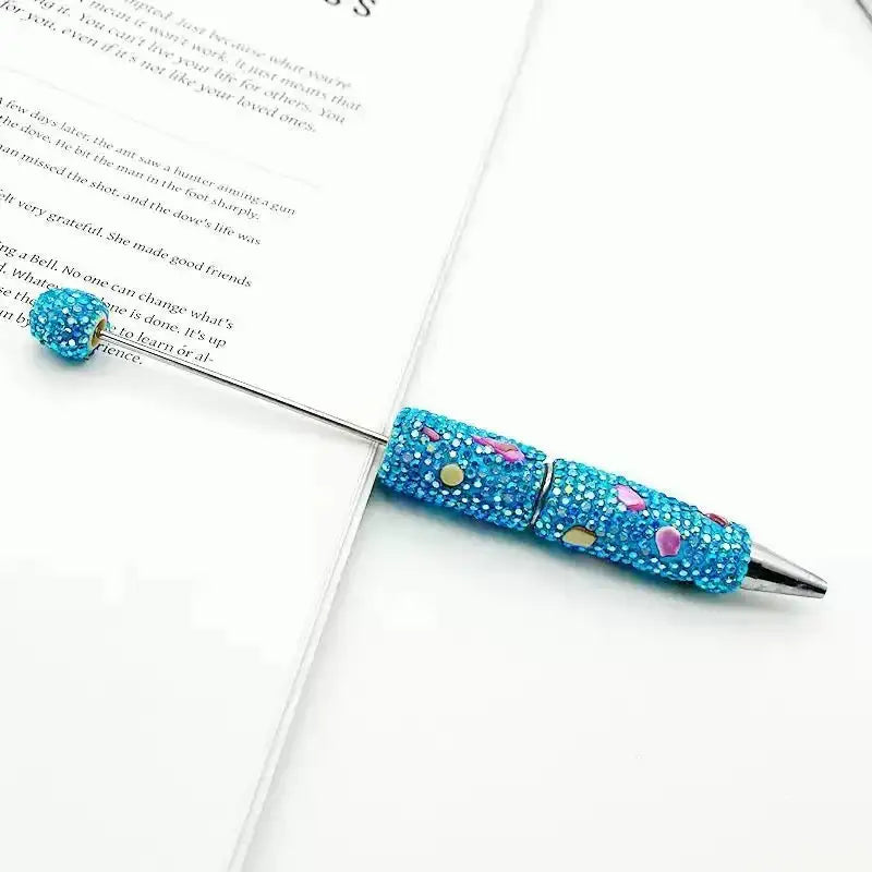 FS101634-Shell Rhinestone Clay Beadable Pens -Zoe DIY Wholesale