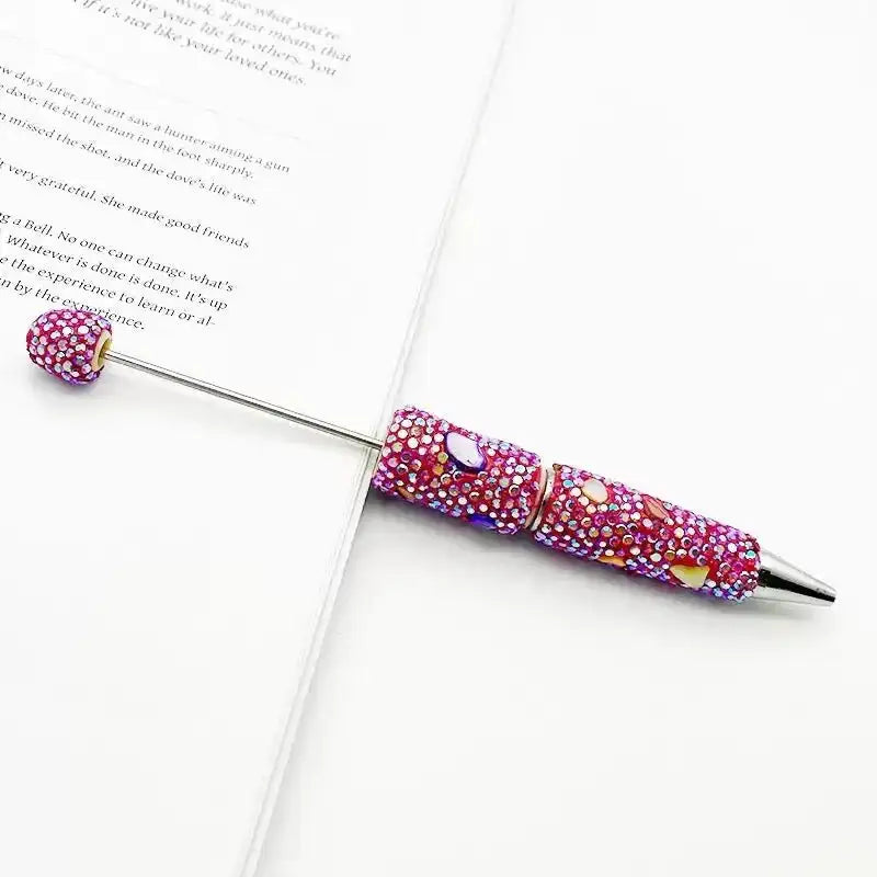FS101634-Shell Rhinestone Clay Beadable Pens -Zoe DIY Wholesale