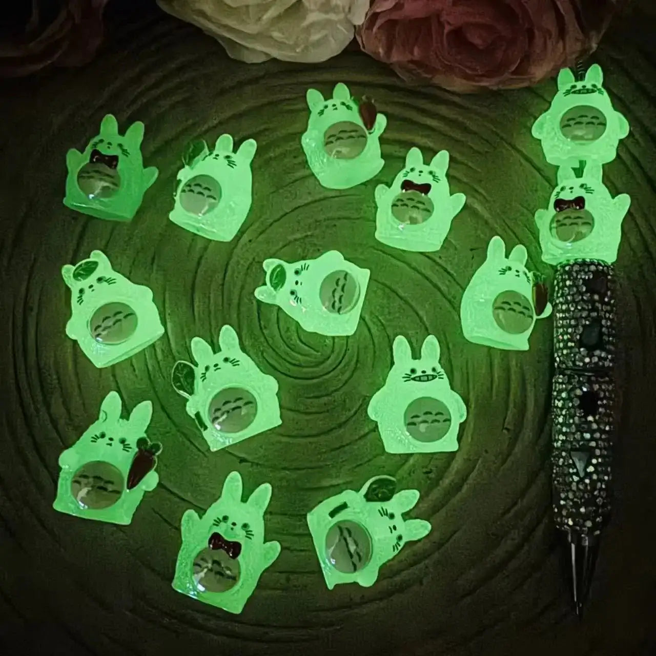 FS10164-3D luminous Totoro Beads Fit For Pen -Zoe DIY Wholesale