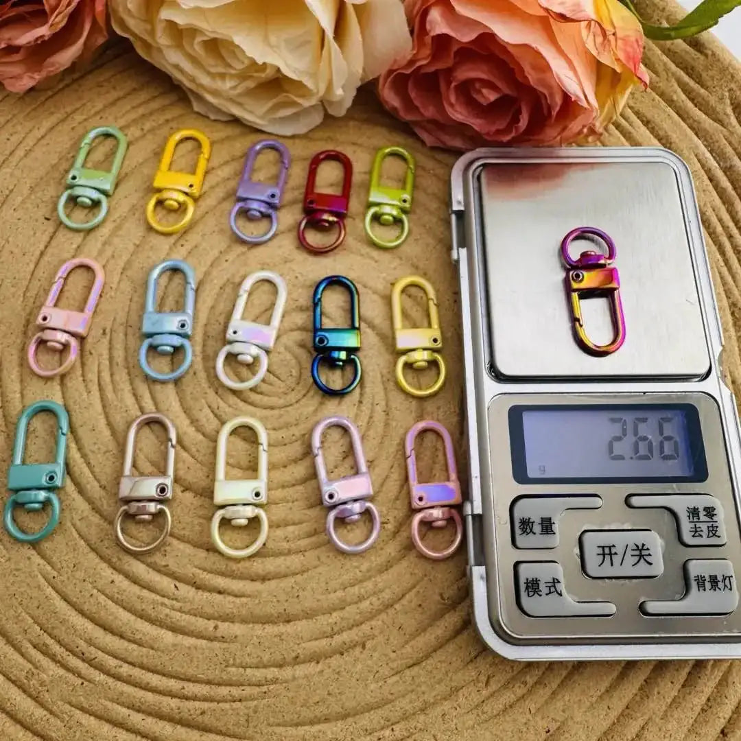 FS10170-Colored Baking Paint UV Metal Keychain -Zoe DIY Wholesale