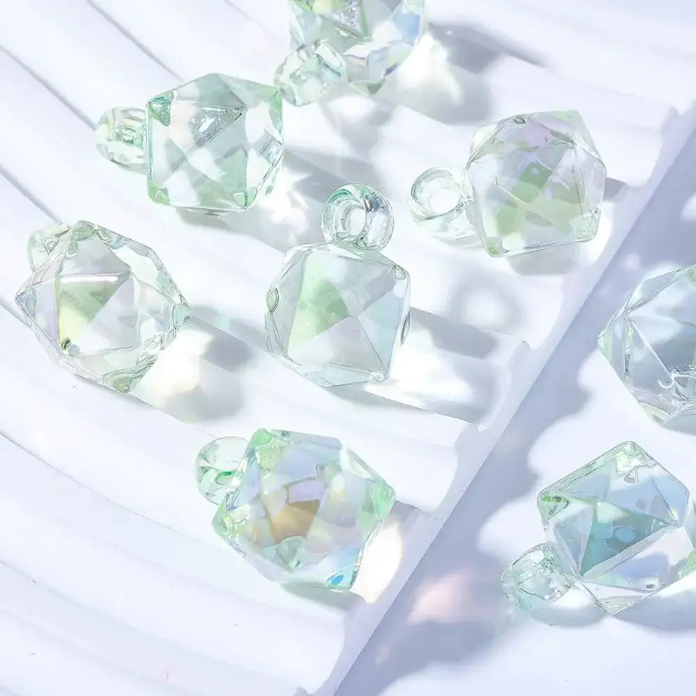 FS101700-16mm Mixed Cube Dangle Acrylic Beads -Zoe DIY Wholesale