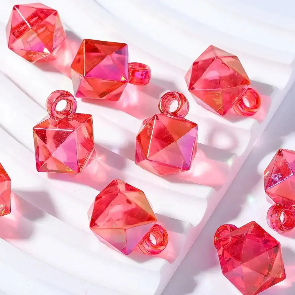 FS101700-16mm Mixed Cube Dangle Acrylic Beads -Zoe DIY Wholesale