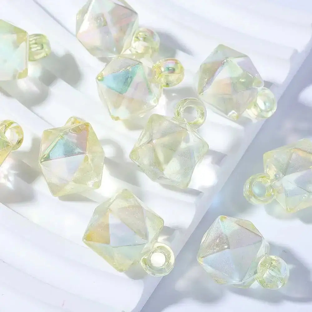 FS101700-16mm Mixed Cube Dangle Acrylic Beads -Zoe DIY Wholesale