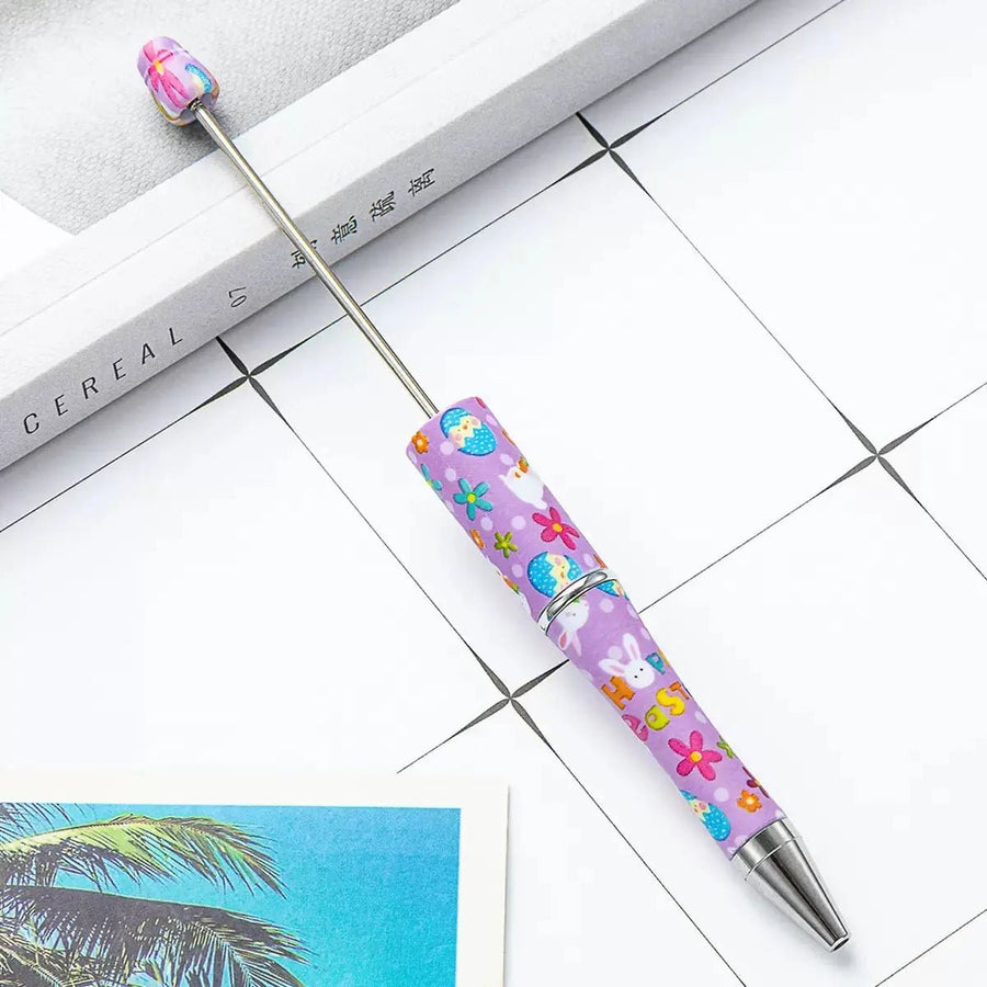FS101702-Easter Printed Beadable Pens -Zoe DIY Wholesale