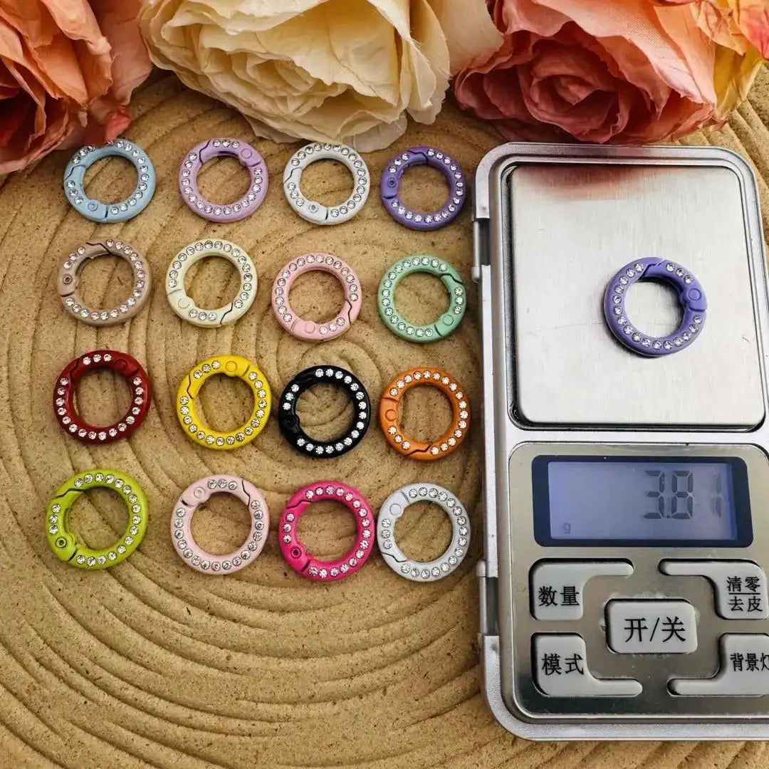 FS10174-20mm Keychain with Diamonds -Zoe DIY Wholesale