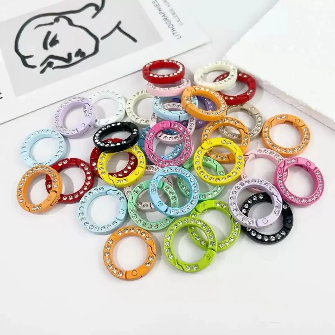FS10174-20mm Keychain with Diamonds -Zoe DIY Wholesale