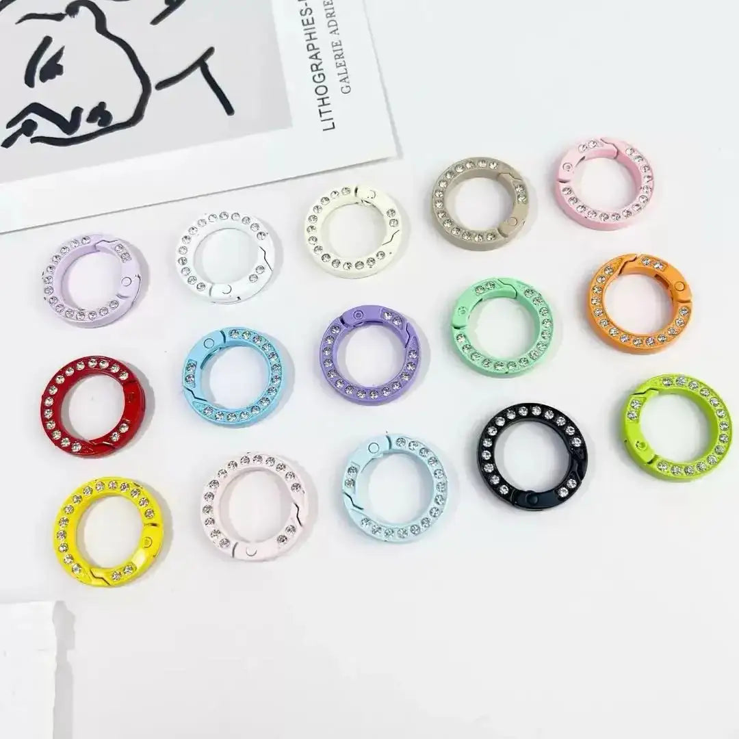 FS10174-20mm Keychain with Diamonds -Zoe DIY Wholesale