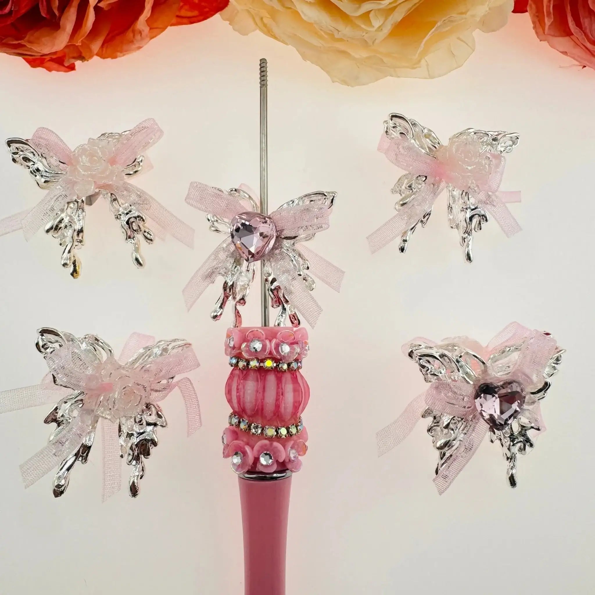 FS101779-About 27×30mm Metal Butterfly Fancy Beads -Zoe DIY Wholesale