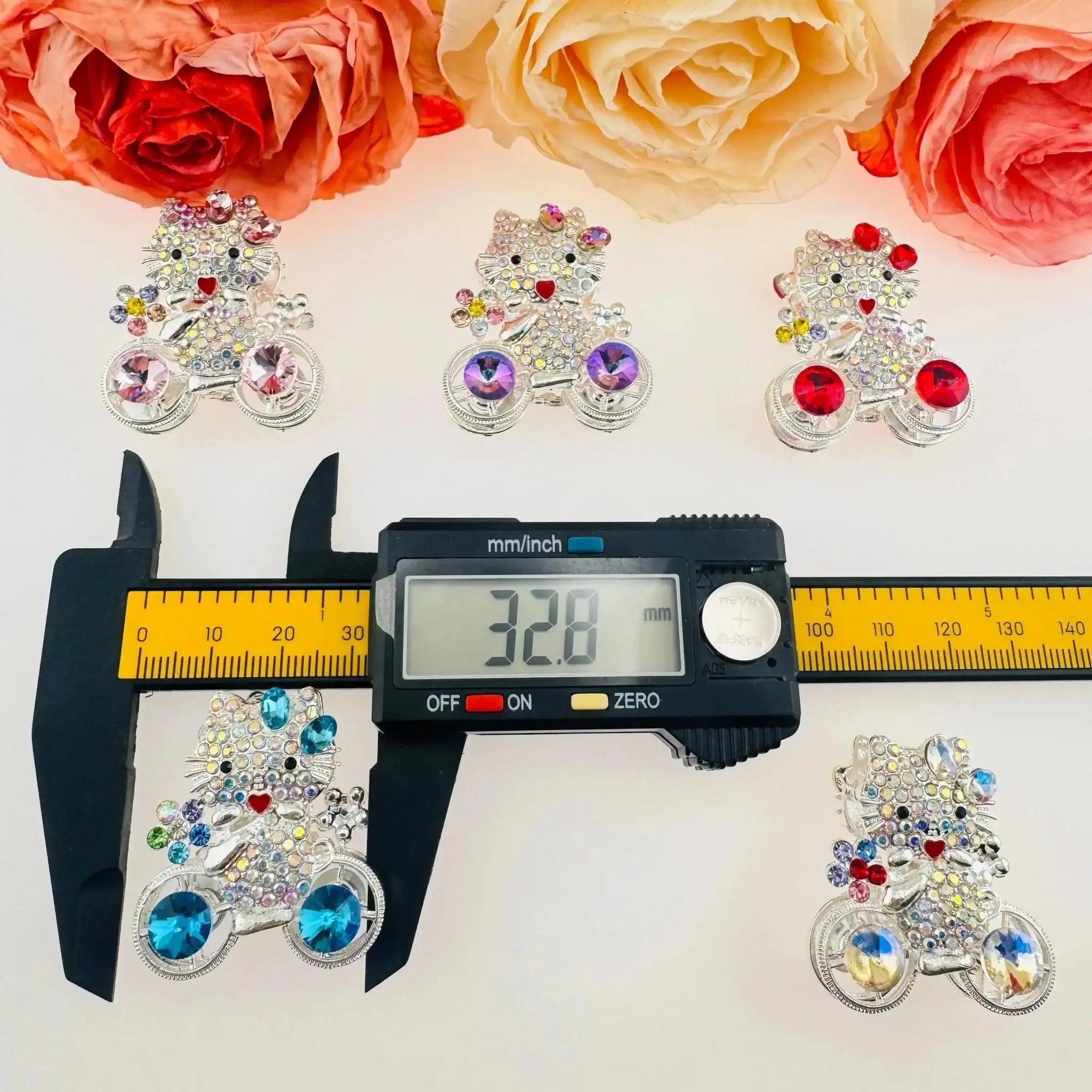 FS101780-About 33×35mm HK Bicycle Four Hole Alloy Metal Fancy Beads -Zoe DIY Wholesale