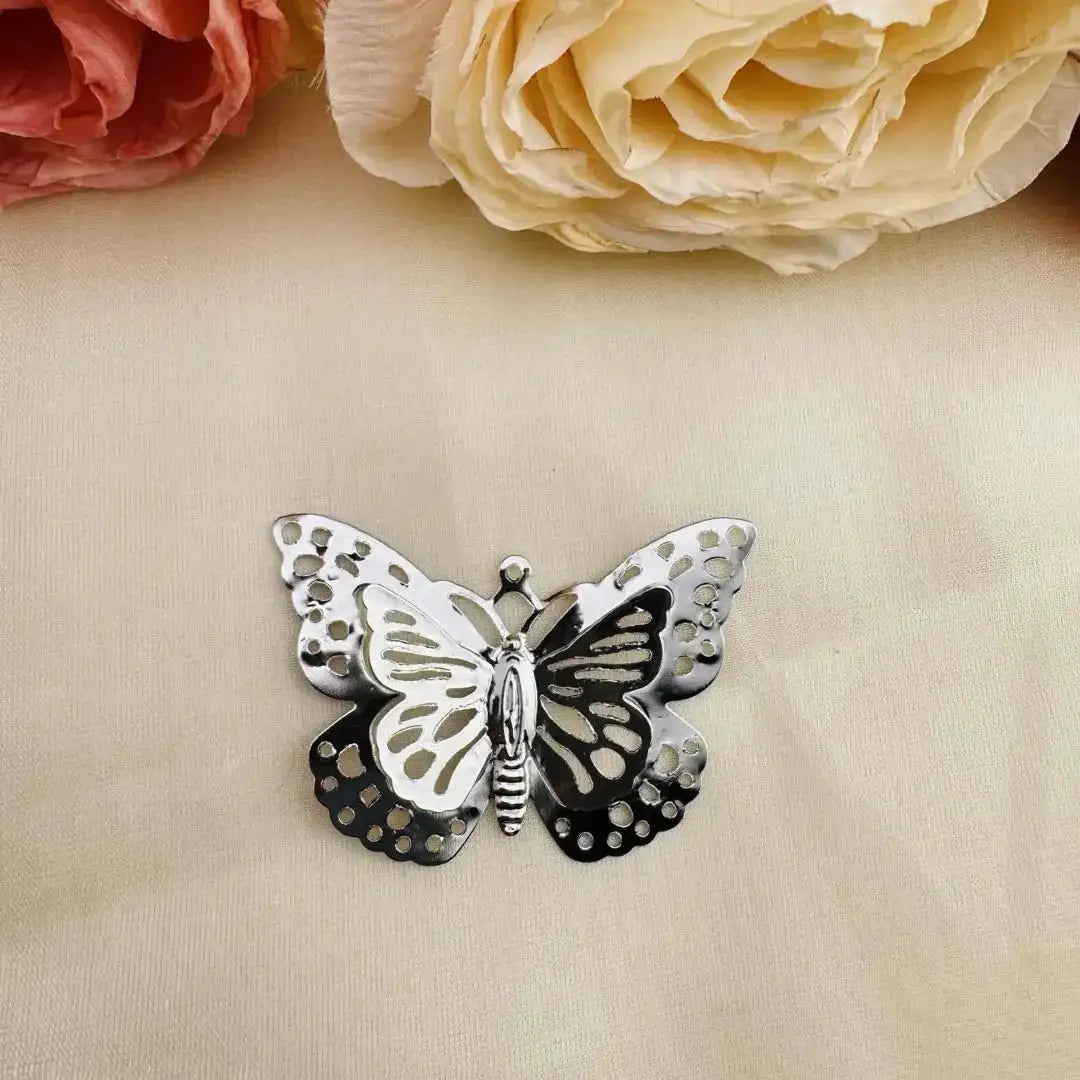 FS10187-35×50mm Three-Dimensional Double-Layer Butterfly Metal Base -Zoe DIY Wholesale