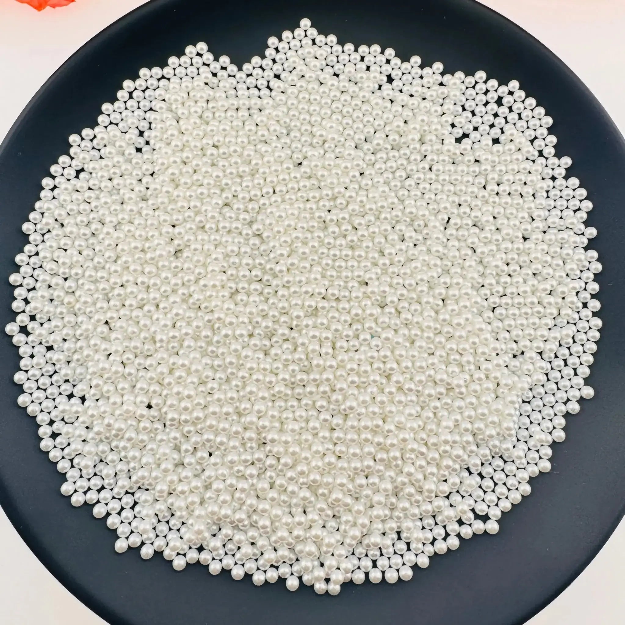 FS101880-3mm Pearl Looking Acrylic Beads (No Hole) -Zoe DIY Wholesale