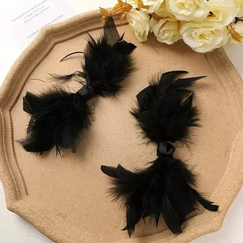 FS10216-Random Mixed Color Feather Bow -Zoe DIY Wholesale