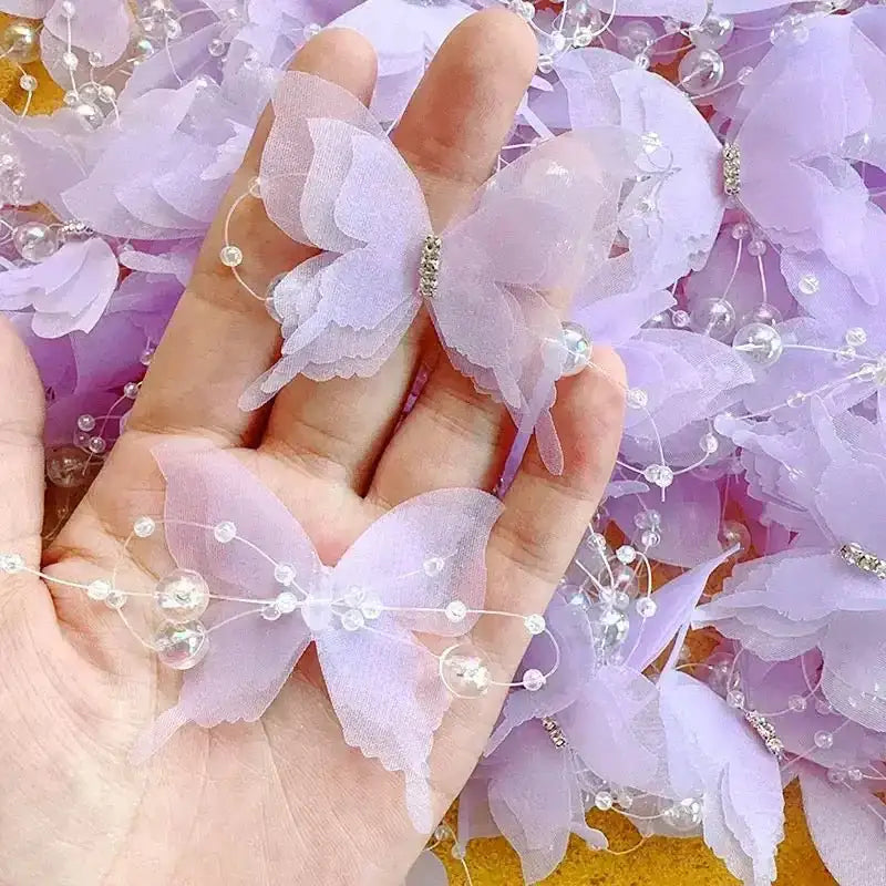 FS10236-Three Layers Butterfly With Diamond For Making Fancy Beads Or Other DIY Projects -Zoe DIY Wholesale
