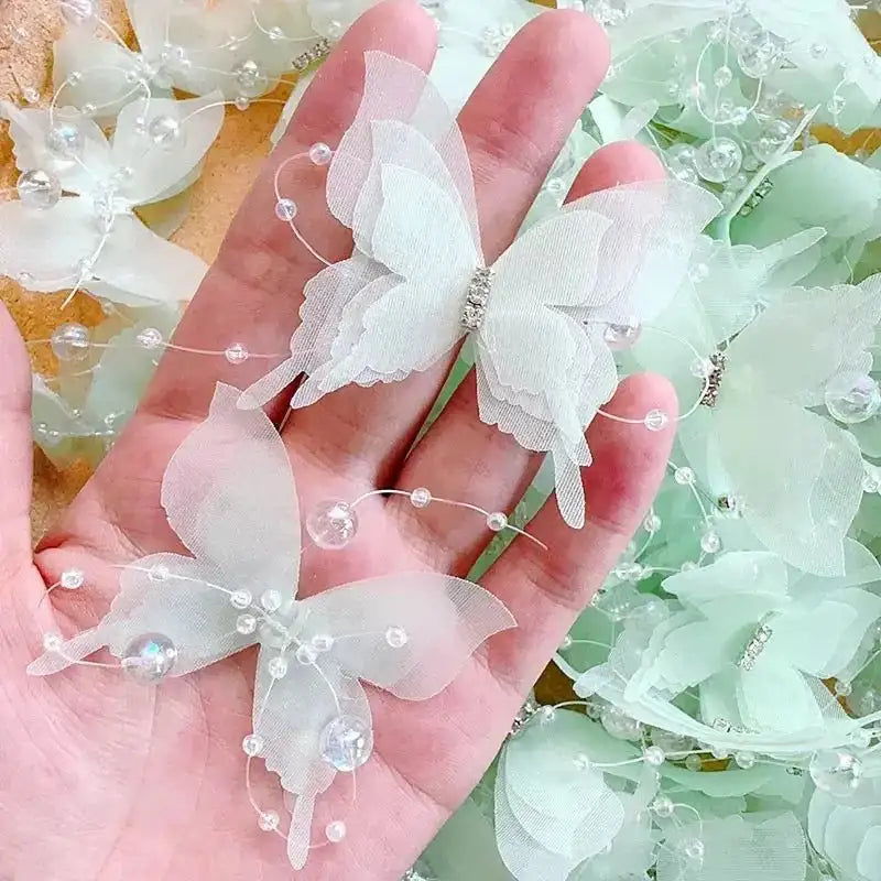 FS10236-Three Layers Butterfly With Diamond For Making Fancy Beads Or Other DIY Projects -Zoe DIY Wholesale