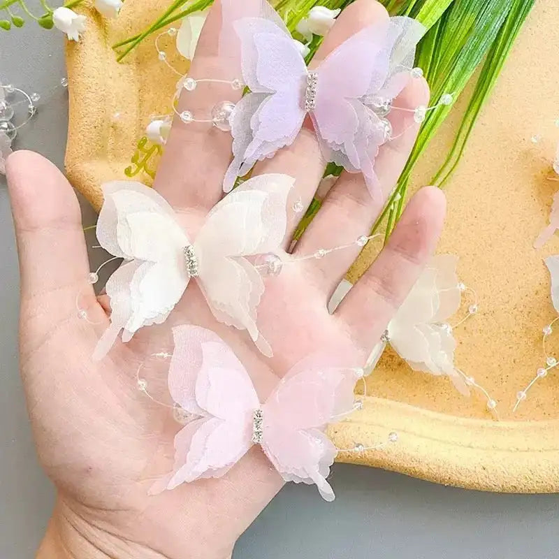 FS10236-Three Layers Butterfly With Diamond For Making Fancy Beads Or Other DIY Projects -Zoe DIY Wholesale