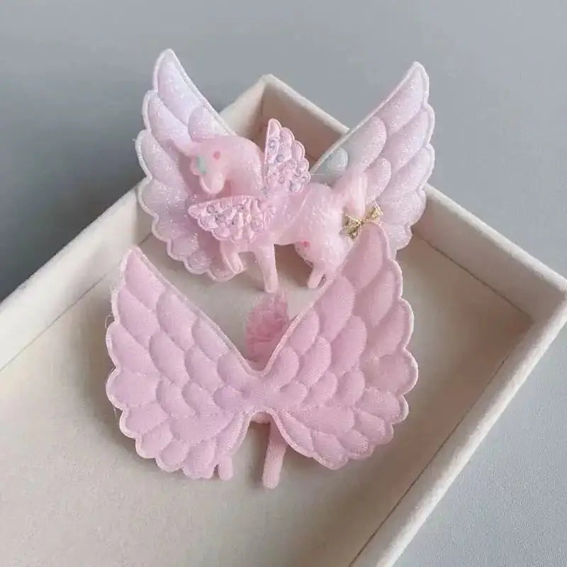 FS10242-Mixed Color Unicorn Angel Wings Fabric Patch -Zoe DIY Wholesale