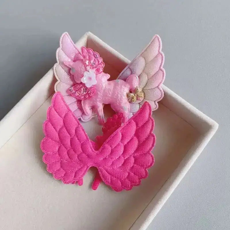 FS10242-Mixed Color Unicorn Angel Wings Fabric Patch -Zoe DIY Wholesale