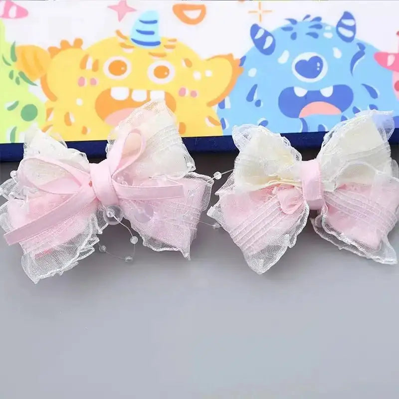 FS10243-Lace Fabric Bow For DIY Project -Zoe DIY Wholesale