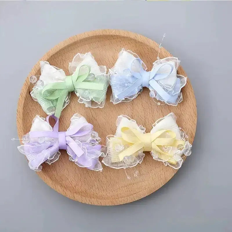 FS10243-Lace Fabric Bow For DIY Project -Zoe DIY Wholesale