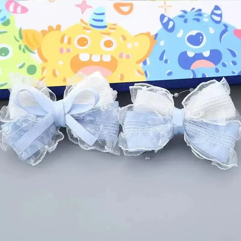 FS10243-Lace Fabric Bow For DIY Project -Zoe DIY Wholesale
