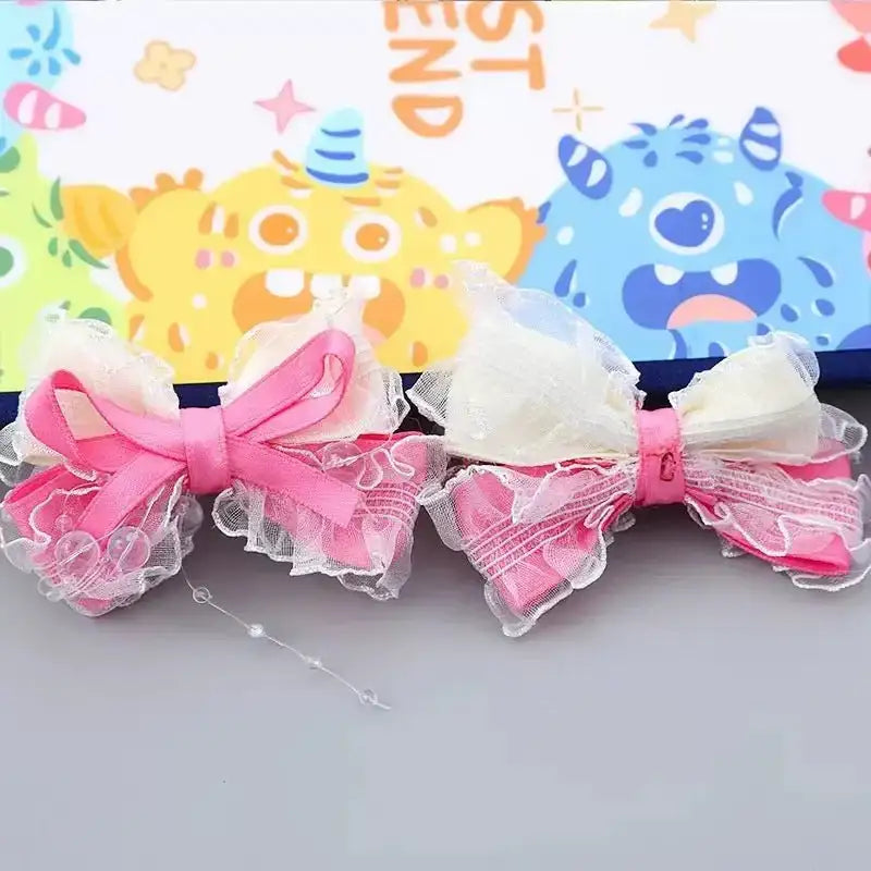 FS10243-Lace Fabric Bow For DIY Project -Zoe DIY Wholesale