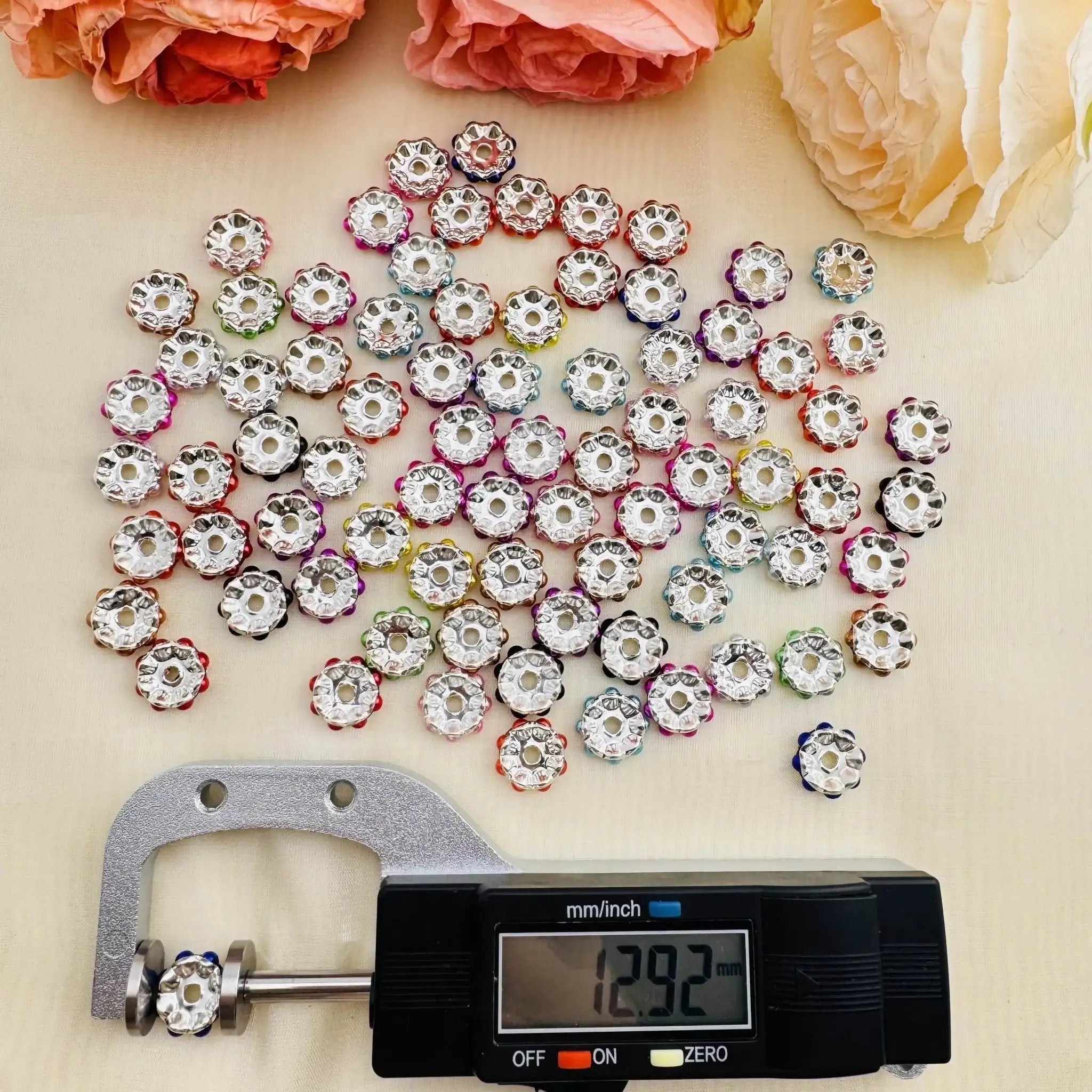 FS10247-13mm Random Mixed Pearl Wave Spacer Beads -Zoe DIY Wholesale